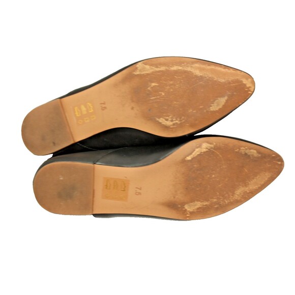 Madewell Frances Loafers Shoes Womens sz 7.5 Black Leather Pointed Toe - Picture 8 of 9